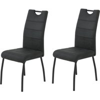 HELA 4-Fußstuhl "PETRA" (Set) 2 Stk.Vierfußstuhl; Vintage Optik; mit Griff; Rundrohrgestell von Hela