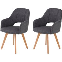 HELA Armlehnstuhl "SOFIA Armlehnenstuhl mit Massivholzgestell, Bezug Webstoff" (Set) 2 Stk.Esszimmerstuhl, Sessel mit Armlehnen, dezenter Rückenausschnitt von Hela