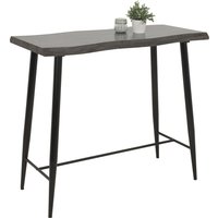 HELA Bartisch "GABI" Baumkantentisch, 120 cm Breite, Industrial Design, Wildeiche oder Grau von Hela