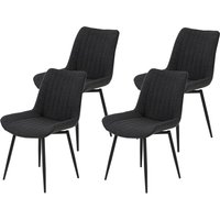 HELA Drehstuhl "Vierfußstuhl BERGEN" (Set) 4 Stk.Esszimmerstuhl, XL-Sitzbreite, 360 drehbar von Hela