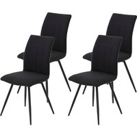 HELA Drehstuhl "Vierfußstuhl RIO" (Set) 4 Stk.Esszimmerstuhl, 360 drehbar, gepolstert, Webstoff, 120kg belastbar von Hela