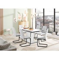 HELA Essgruppe "Ariana", (Set, 7 tlg., 1 Tisch / 6 Stühle), ausziehbar 120 -160 cm, Bezug Struktur waterfree oder Webstoff von Hela