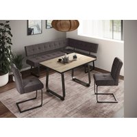 HELA Essgruppe "RUHR" 4 Stk. tlg. Kufentisch 140x90 cm, Schwingstuhl und Bank mit Federkorb, Komfortsitz HELA Essgruppe "RUHR" 4 Stk. tlg. Kufentisch 140x90 cm, Schwingstuhl und Bank mit Federkorb, Komfortsitz von Hela