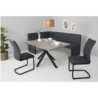 HELA Essgruppe "SPREE" 4 Stk. tlg. Esstisch 140x90 cm mit Dickkante, Microfaserbezug HELA Essgruppe "SPREE" 4 Stk. tlg. Esstisch 140x90 cm mit Dickkante, Microfaserbezug von Hela