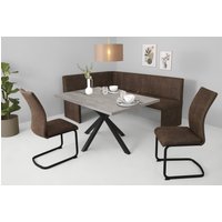 HELA Essgruppe "SPREE" 4 Stk. tlg. Esstisch 140x90 cm mit Dickkante, Microfaserbezug HELA Essgruppe "SPREE" 4 Stk. tlg. Esstisch 140x90 cm mit Dickkante, Microfaserbezug von Hela