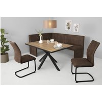 HELA Essgruppe "SPREE" 4 Stk. tlg. Esstisch 140x90 cm mit Dickkante, Microfaserbezug HELA Essgruppe "SPREE" 4 Stk. tlg. Esstisch 140x90 cm mit Dickkante, Microfaserbezug von Hela