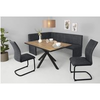 HELA Essgruppe "SPREE" 4 Stk. tlg. Esstisch 140x90 cm mit Dickkante, Microfaserbezug HELA Essgruppe "SPREE" 4 Stk. tlg. Esstisch 140x90 cm mit Dickkante, Microfaserbezug von Hela