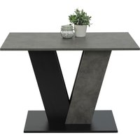 HELA Esstisch "JUDITH mit ABS-Kante" 1 Stk. tlg. Melamin, Säulentisch, V-Form, Bodenplatte farblich abgesetzt von Hela