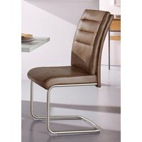 HELA Esszimmerstuhl "Paula Freischwinger" (Set) 2 Stk.mit Echtedelstahlgestell, 2 oder 4 Stück von Hela