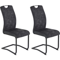 HELA Esszimmerstuhl "Tabea Freischwinger BESTSELLER verschiedene Stoffqualitäten" (Set) 2 Stk.2 oder 4 Stück, Schwingstuhl, Microfaser Vintage oder Kunstleder von Hela