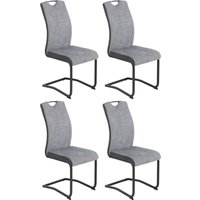 HELA Esszimmerstuhl "Tabea Freischwinger BESTSELLER verschiedene Stoffqualitäten" (Set) 4 Stk.2 oder 4 Stück, Schwingstuhl, Microfaser Vintage oder Kunstleder von Hela