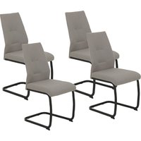 HELA Freischwinger "Ariana, Esszimmerstuhl" (Set) 4 Stk.Zertifizierter "Waterfree" Stoff - sehr Robust, 140 kg belastbar von Hela