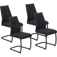 HELA Freischwinger "Ariana, Esszimmerstuhl" (Set) 4 Stk.Zertifizierter "Waterfree" Stoff - sehr Robust, 140 kg belastbar von Hela