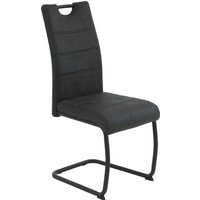 HELA Freischwinger "DUNJA" (Set) 1 Stk.Schwingstuhl; Vintage Optik; mit Griff; Rundrohrgestell von Hela