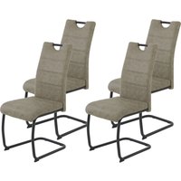 HELA Freischwinger "DUNJA" (Set) 4 Stk.Schwingstuhl; Vintage Optik; mit Griff; Rundrohrgestell von Hela