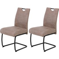 HELA Freischwinger "FLORA Freischwinger mit Griff, 140kg belastbar" (Set) 2 Stk.XL-Esszimmerstuhl, Federkern für Sitzkomfort von Hela