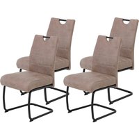 HELA Freischwinger "FLORA Freischwinger mit Griff, 140kg belastbar" (Set) 4 Stk.XL-Esszimmerstuhl, Federkern für Sitzkomfort von Hela