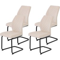 HELA Freischwinger "Freischwinger DALLAS 140kg belastbar, mit Rautensteppung" (Set) 4 Stk.Esszimmerstuhl, Rücken und Sitz ergonomisch gepolstert von Hela