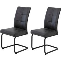 HELA Freischwinger "Freischwinger TOLEDO mit Komfortsitz, gepolstert, Bezug Microfaser" (Set) 2 Stk.Esszimmerstuhl, pflegeleicht, Vierkantrohrgestell pulverbeschichtet von Hela