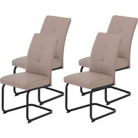 HELA Freischwinger "Freischwinger TOLEDO mit Komfortsitz, gepolstert, Bezug Microfaser" (Set) 4 Stk.Esszimmerstuhl, pflegeleicht, Vierkantrohrgestell pulverbeschichtet von Hela