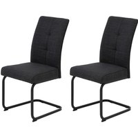 HELA Freischwinger "Freischwinger TOLEDO mit Komfortsitz, gepolstert, Bezug Microfaser", (Set), 2 St., Webstoff, Esszimmerstuhl, pflegeleicht, Vierkantrohrgestell pulverbeschichtet von Hela