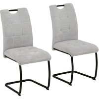 HELA Freischwinger "LEONA Esszimmerstuhl" () 2 Stk.Küchenstuhl, für den Esstisch, in Teddyoptik, als 2er und 4er Set lieferbar von Hela