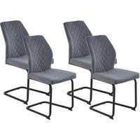 HELA Freischwinger "OSLO" (Set) 4 Stk.Freischwinger,Rautensteppung,Microfaser Samtvelour,140kg belastbar von Hela