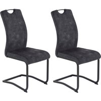 HELA Freischwinger "RIGA" (Set) 2 Stk.Freischwinger,Vierkantrohrgestell,mit Griff,Stoffkombination von Hela