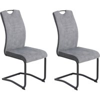 HELA Freischwinger "RIGA" (Set) 2 Stk.Freischwinger,Vierkantrohrgestell,mit Griff,Stoffkombination von Hela