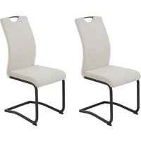 HELA Freischwinger "RIGA II" (Set) 2 Stk.Freischwinger,Vierkantrohrgestell,mit Griff,Samt Cordoptik von Hela