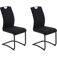 HELA Freischwinger "RIGA II" (Set) 2 Stk.Freischwinger,Vierkantrohrgestell,mit Griff,Samt Cordoptik von Hela