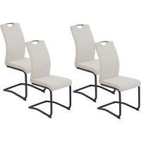 HELA Freischwinger "RIGA II" (Set) 4 Stk.Freischwinger,Vierkantrohrgestell,mit Griff,Samt Cordoptik von Hela