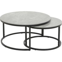 HELA Satztisch "LUIS Topseller, Couchtisch rund", (Set, 2 St.), 2er Set, 12mm Sinterstein; Marmoroptik, Boho Wohnzimmertisch von Hela
