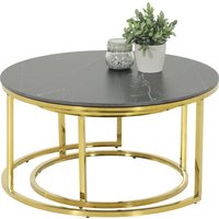 HELA Satztisch "LUIS Topseller, Couchtisch rund" Set, 2 Stk. tlg. 2er Set, 12mm Sinterstein; Marmoroptik, Boho Wohnzimmertisch HELA Satztisch "LUIS Topseller, Couchtisch rund" Set, 2 Stk. tlg. 2er Set, 12mm Sinterstein; Marmoroptik, Boho Wohnzimmertisch von Hela