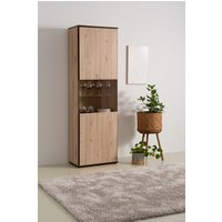 HELA Vitrine "Ariana" mit angeschrägten Griffmulden, Höhe 195 cm von Hela