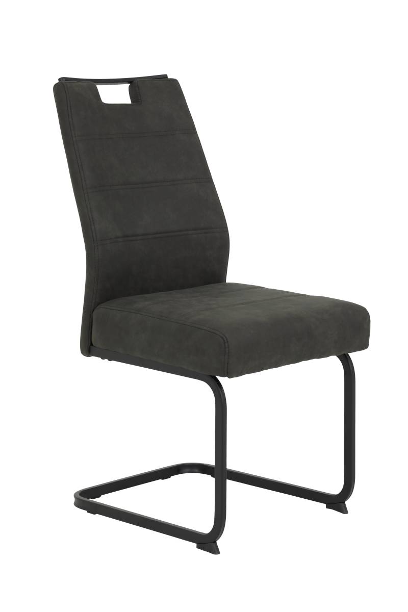 Hela Schwingstuhl Kerstin S in Microfaser Vintage Optik anthrazit von Hela