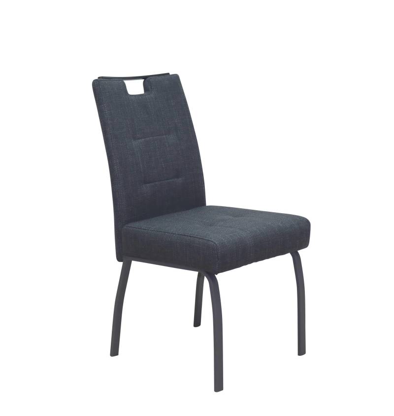 Hela Stuhl LINZ S ca. B48 H97 T65 cm in Stoff Brego anthrazit 28 von Hela