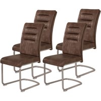 Schwingstuhl Paula 4er Set braun Schlamm Microfaser B/H/T: ca. 45x102x65 cm Schwingstuhl Paula 4er Set braun Schlamm Microfaser B/H/T: ca. 45x102x65 cm von Hela