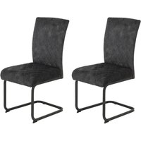 Schwingstuhl Rachel I, 2er-Set anthrazit Microfaser B/H/T: ca. 46x96x60 cm Schwingstuhl Rachel I, 2er-Set anthrazit Microfaser B/H/T: ca. 46x96x60 cm von Hela