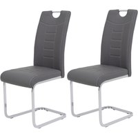 Schwingstuhl Ruby 2er Set grau Kunstleder B/H/T: ca. 44x103x60 cm von Hela