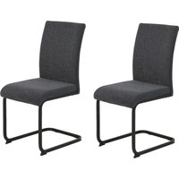 Stuhl 2er Set LINN anthrazit schwarz Webstoff Metall B/H/T: ca. 43x92x52 cm Stuhl 2er Set LINN anthrazit schwarz Webstoff Metall B/H/T: ca. 43x92x52 cm von Hela