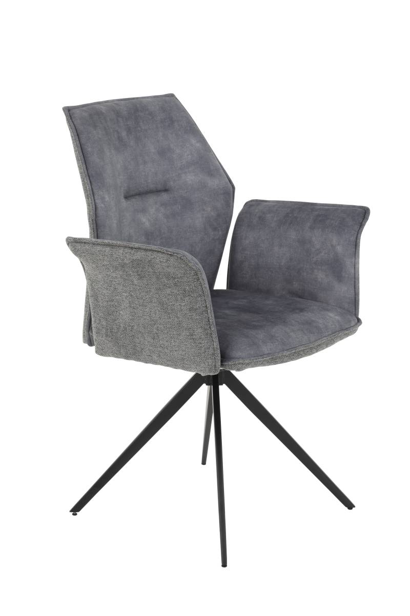 Stuhl Susanne in Stoff Vintage grau von Hela
