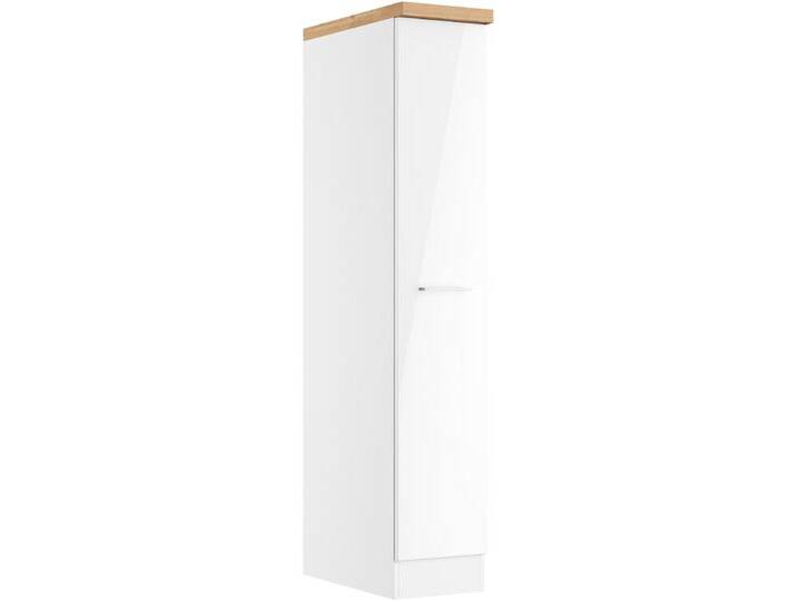 Apothekerschrank KOCHSTATION KS-Milan , weiß (weiß hochglanz), B:30cm H:166cm T:60cm, MDF, Schränke, HELD Möbel, Apothekerschrank 30 cm, matte oder hochglänzende Fronten von Held-Möbel