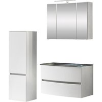 welltime Badezimmer-Set "Kaunas", (Set, 3 St.), bestehend aus Waschtisch-Set mit Midischrank, Breite 120 cm von Welltime