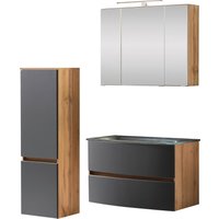 welltime Badezimmer-Set "Kaunas", (Set, 3 St.), bestehend aus Waschtisch-Set mit Midischrank, Breite 120 cm von Welltime