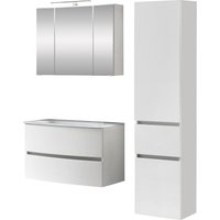 welltime Badezimmer-Set "Kaunas", (Set, 3 St.), bestehend aus Waschtisch-Set mit Seitenschrank, Breite 120 cm von Welltime