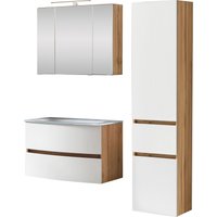 HELD MÖBEL Badezimmer-Set "Kaunas", (Set, 3 St.), bestehend aus Waschtisch-Set mit Seitenschrank, Breite 120 cm von Held Möbel