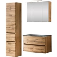 welltime Badezimmer-Set "Kaunas", (Set, 3 St.), bestehend aus Waschtisch-Set mit Seitenschrank, Breite 120 cm von Welltime