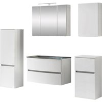 welltime Badezimmer-Set "Kaunas", (Set, 5 St.), bestehend aus Waschtisch-Set mit Midischrank, Breite 160 cm von Welltime