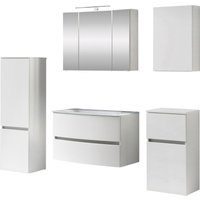 welltime Badezimmer-Set "Kaunas", (Set, 5 St.), bestehend aus Waschtisch-Set mit Midischrank, Breite 160 cm von Welltime